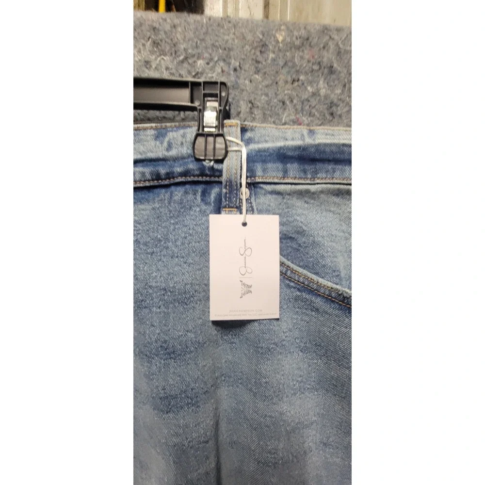 Jessica Simpson Women's Buttercup Wide Leg Boyfriend Medium Wash Jeans 24W NWT